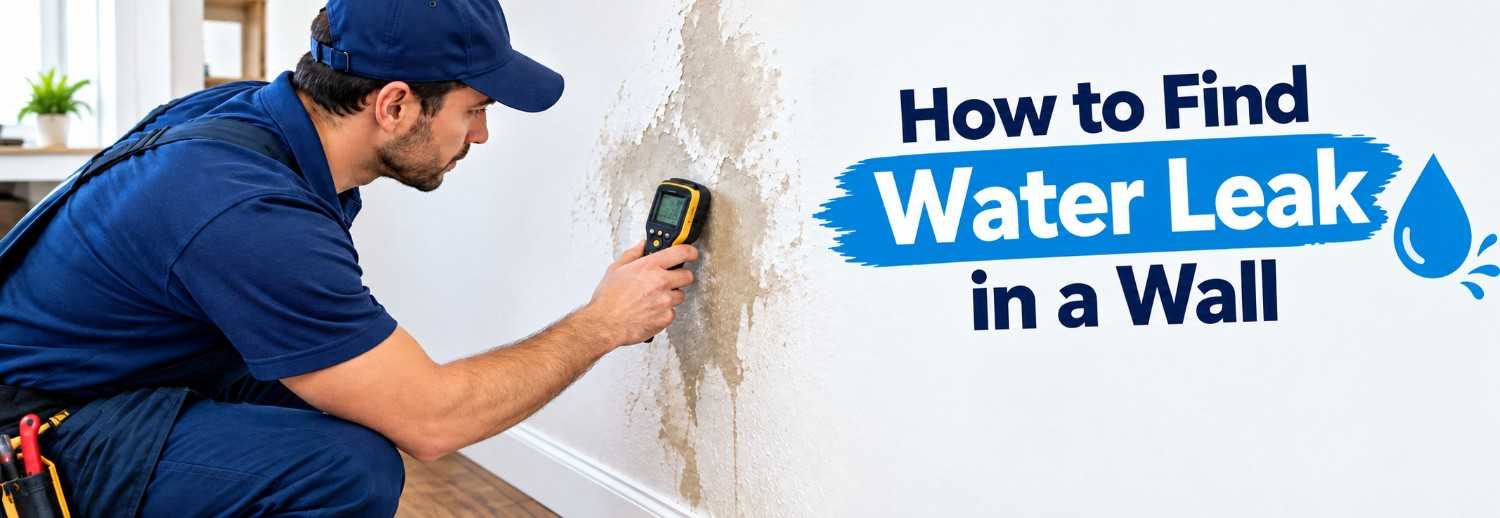 how to find water leak in a wall